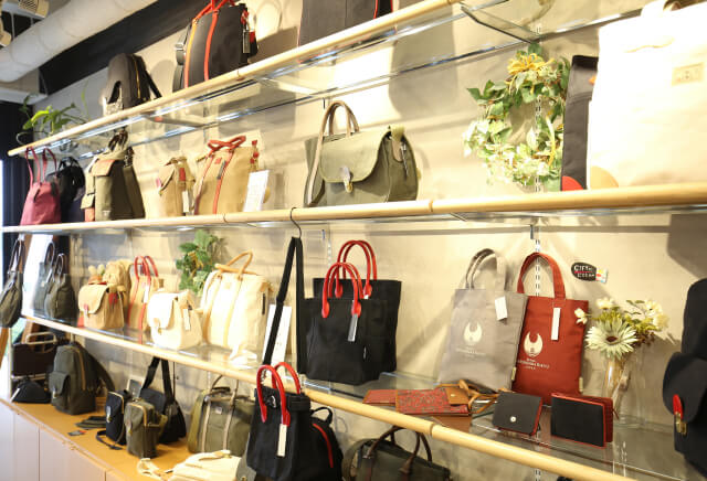 帆布 小トートバッグ(革)